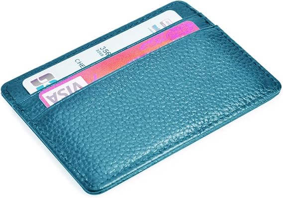 Credit Card Holder Slim Wallet Leather Minimalist Wallet with ID Window