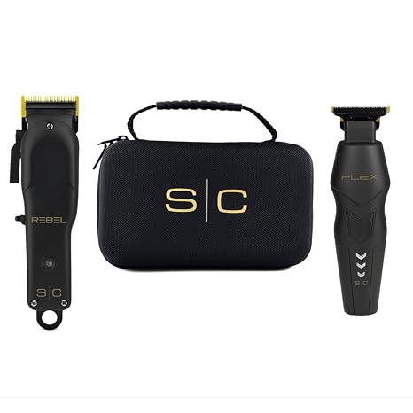 StyleCraft Flex Trimmer and Rebel Clipper Super Set with Travel Case