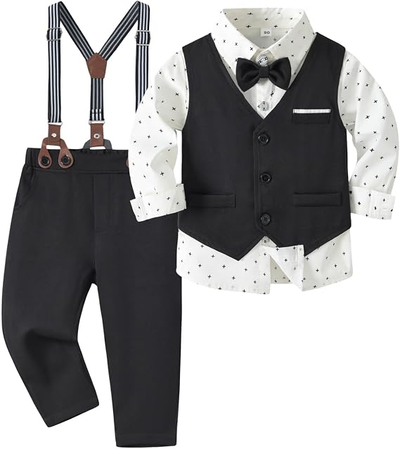 Volunboy Toddler Suit Boys Formal Wedding Guest Dress Outfit