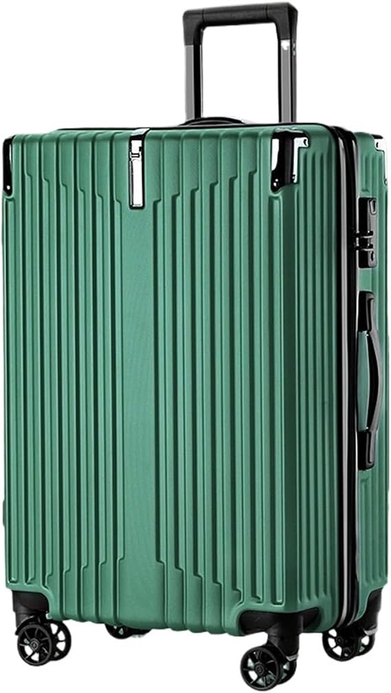 Suitcase Luggage Large Capacity Suitcase Zipper Trolley Case Universal Wheel Strong and Durable Password Suitcase(Green,24IN)