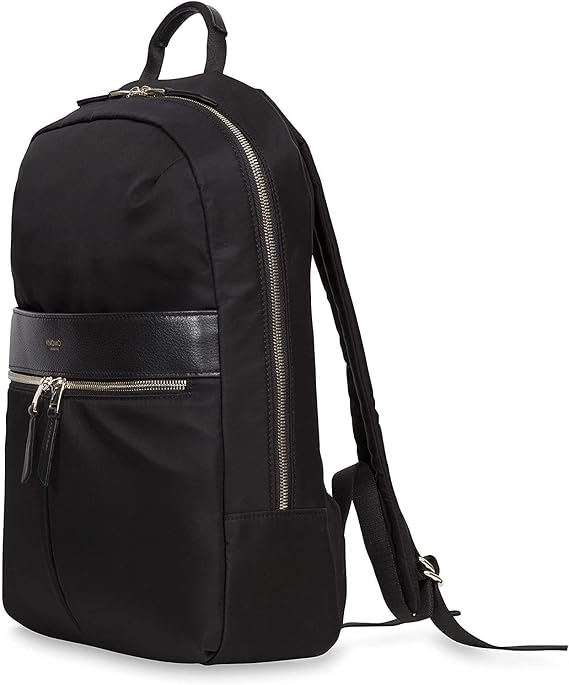 KNOMO Beauchamp 14-inch Laptop Work Backpack for Women, Black/Gold