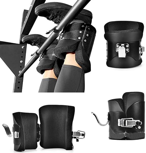 KIMISS Inversion Gravity Boots for Pull Up Exercises - Comfortable Foam Padding with Safe Locking Clips for Enhanced Spinal Health