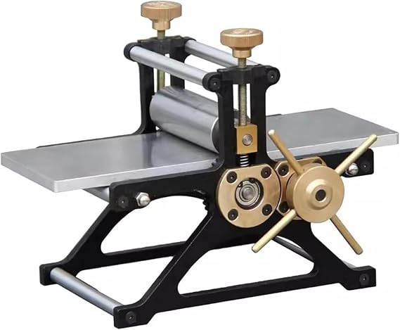 Manual Printmaking Etching Machine, Printing and Etching Press with Metal Roller, Printing Size 3 "L X 8" W, for Creative Supplies, Decorative Display, and Bookplate Printing
