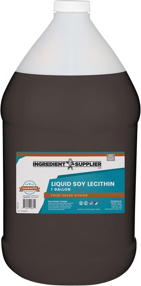Soy Lecithin Liquid - 1 Gallon - Food Grade - Non-GMO - Natural Emulsifier for Baking, Chocolate & Food Manufacturing