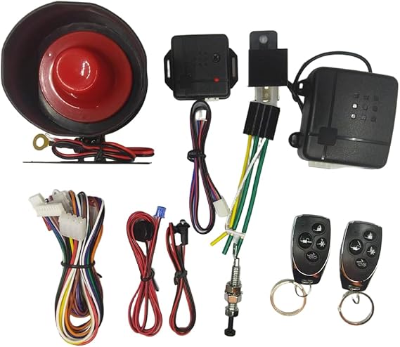 Car Vehicle Security System Burglar Alarm ion -Theft System + 2 Remote + Shock Sensor
