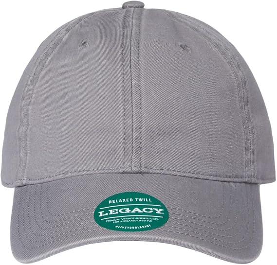 Legacy Relaxed Twill Dad Hat, Adjustable, Grey
