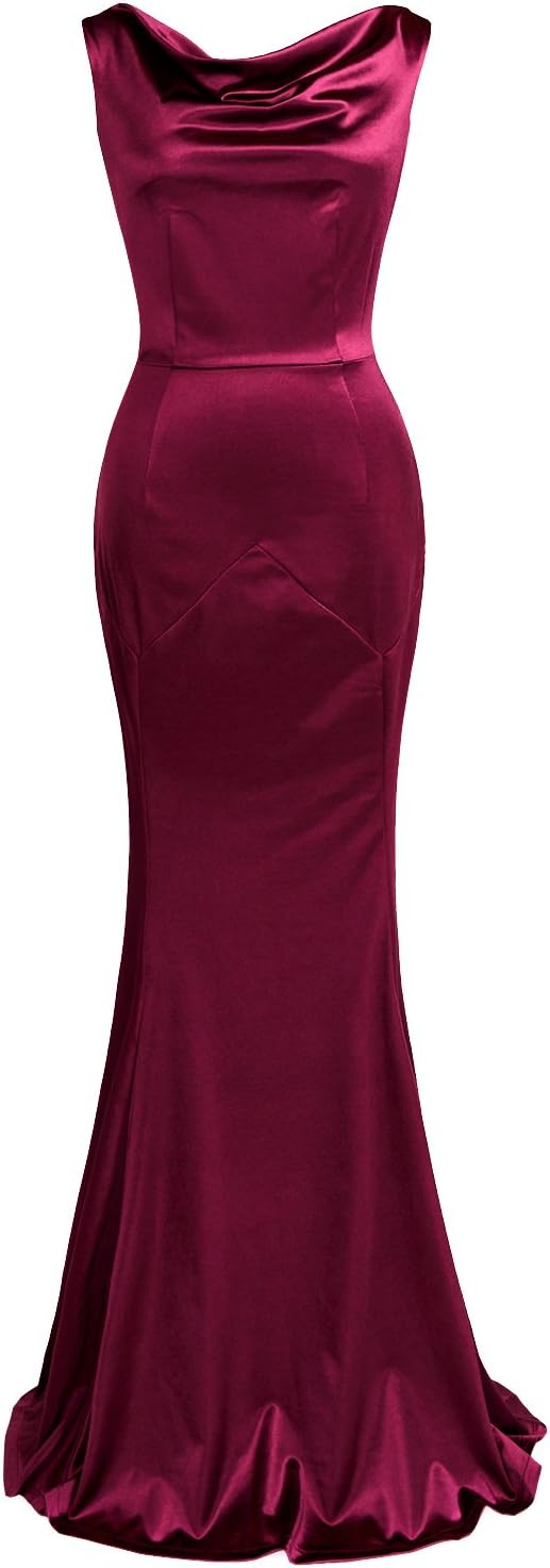 MU Women's 30s Brief Elegant Mermaid Sleeveless Gowns Formal Evening Dress