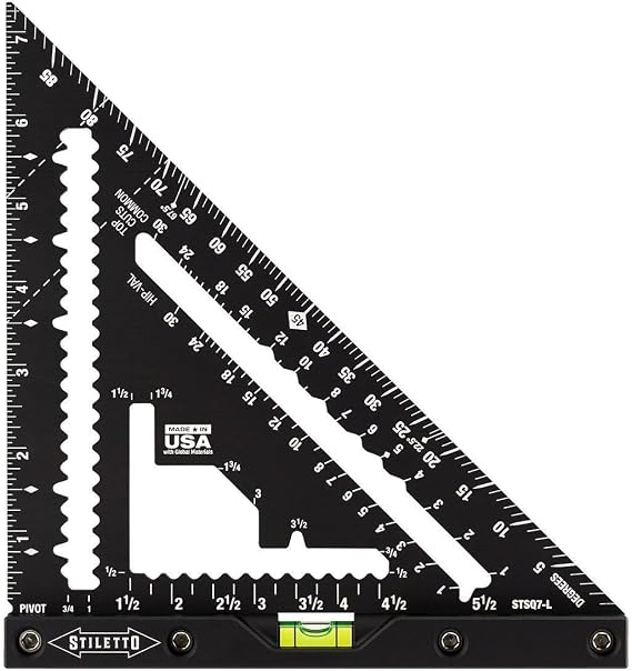 7 in. Carpenter Square with Level