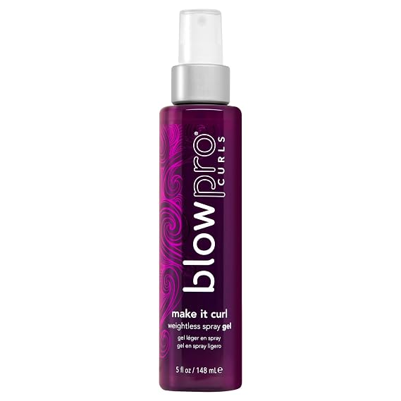 blowpro Make It Curl Weightless Spray Gel 5oz, Boost & Locks in Curl Definition, Flexible Finish, All Day Beautiful Hold, Travel-Friendly Bottle, Can be used on Damp or Dry Hair