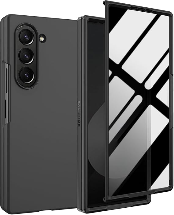 Z Fold 6 Privacy Case,for Galaxy Z Fold 6 Full Body Cover Built-in Anti Peeping Screen Protector,Hard PC Ultra-Thin Shockproof Protective Phone Cases for Galaxy Z FOLD6,Black
