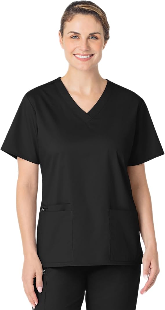 Wink WonderWORK Scrubs for Women, V-Neck Scrub Tops