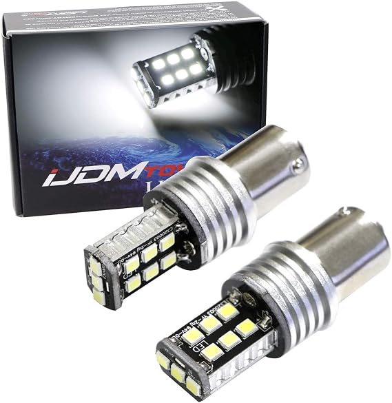 iJDMTOY White 1156 7506 7527 Replacements Compatible With Volkswagen MK6 Jetta D.R.L; Compatible With Mitsubishi Lancer/Evo X D.R.L
