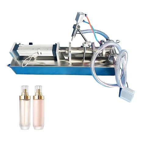 Liquid Filling Machine Featuring Pedal/Automatic Mode, Adjustable Volume Dispenser, Semi Automatic Piston Filling Machine for Benchtop Bottling Equipment(5–40mL)