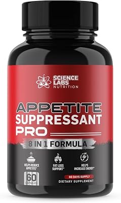 Science Labs | #1 Dosed Appetite Suppressant Weight Loss Pills for Women & Men | Belly Fat Burner Supplement, Metabolism Booster, Carb Blocker | Diet Pills That Work Fast - 60 Servings