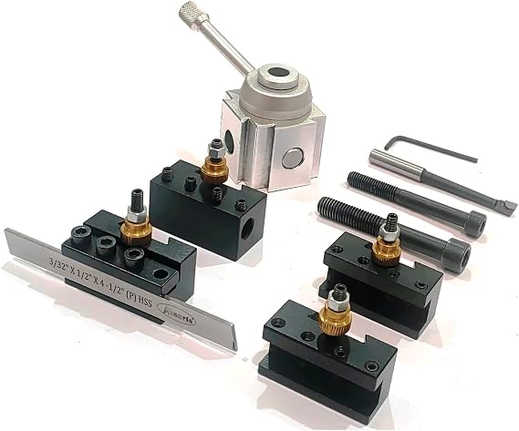Aluminium body quick change tool post set for mini lathe machine