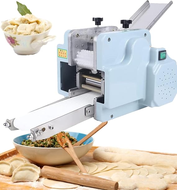 Electric Dumpling Wrapper Maker Automatic Wonton Maker Machine, Commercial Dough Processing Machine, with 8 cm Round Mold 50pcs/Min for Restaurant Kitchen Home