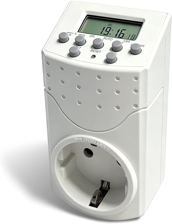 G-ELEK Digital Timer Switch Digital Timer Socket Weekly Timer with LCD Display Random Function Countdown Programmable Timer for Indoor Household