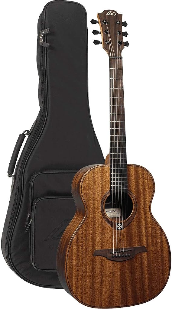 LAG Guitars Tramontane Acoustic Guitar with Bag Khaya