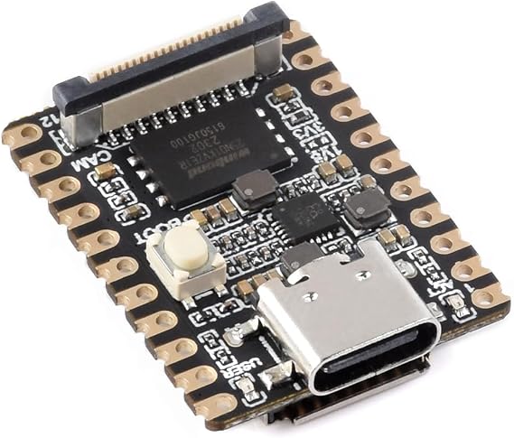 waveshare Luckfox Pico Mini RV1103 Linux Micro Development Board Based on RV1103 Chip with 128MB Flash,Integrates ARM Cortex-A7/RISC-V MCU/NPU/ISP Processors,USB Type-C Connector,CSI Camera Interface