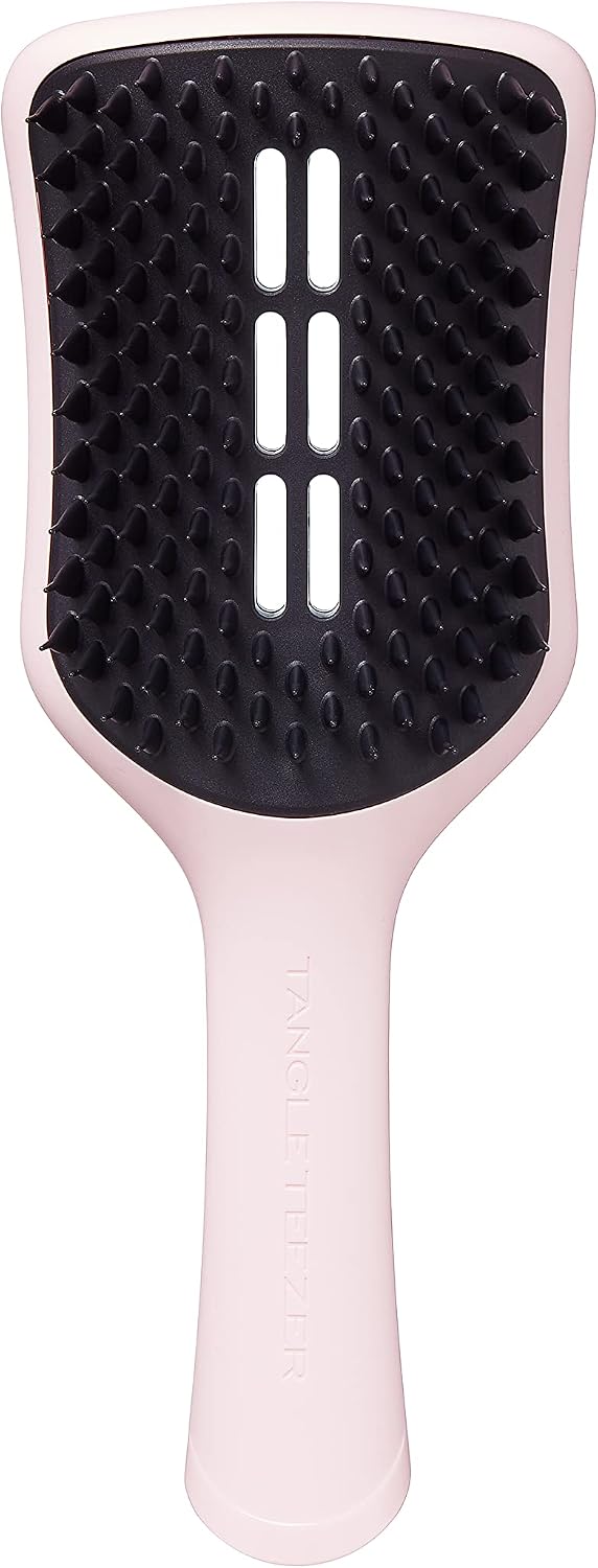 Tangle Teezer Easy Dry & Go Vented Hairbrush for Long and Wavy Wet Hair - Adds Volume, Smoothness & Shine - Blow Dry Hair Brush Cuts Down Time & Damage - Tickled Pink