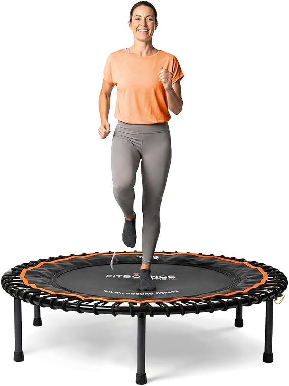 MXL MaXimus Life FIT BOUNCE PRO XL Bungee Rebounder, Half Folding Silent & Orthopaedic Quality Indoor Mini Trampoline, Exercise DVD, X Large Bounce Area Approved for Rebound