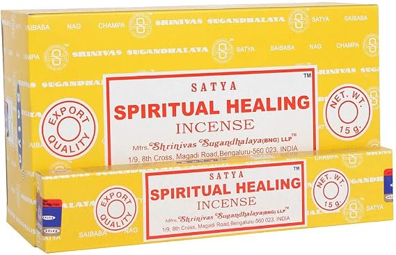 Satya Nag Champa Spiritual Healing Incense Sticks, 12 Count