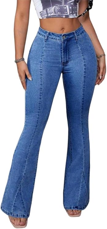 Flare Jeans for Women Bell Bottom Jeans High Waisted Slimming Stretchy Denim Pants
