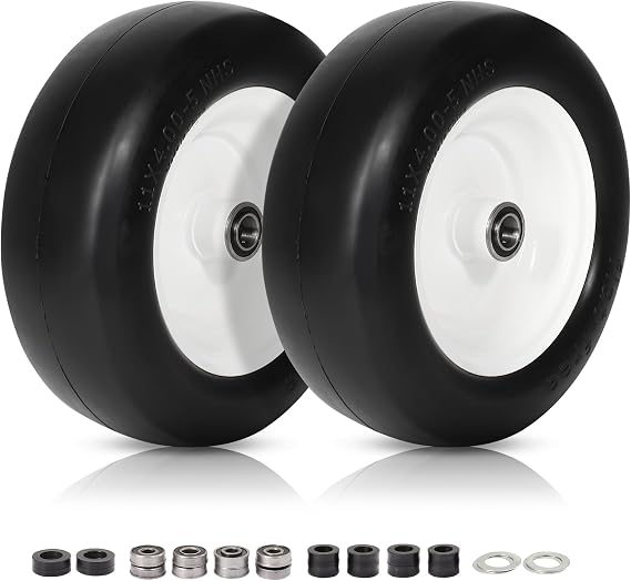 11x4.00-5 Lawn Mower Tires Flat Free, Zero Turn Mower Front Tires