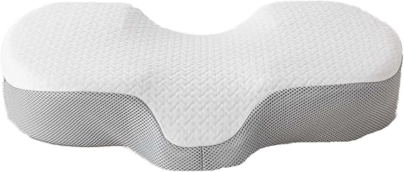 neck pillow， Cervical Memory Foam Pillow for Neck And Shoulder Pain, Contour for Sleeping, with Massage Particles Bamboo with Air Hole(Grey)