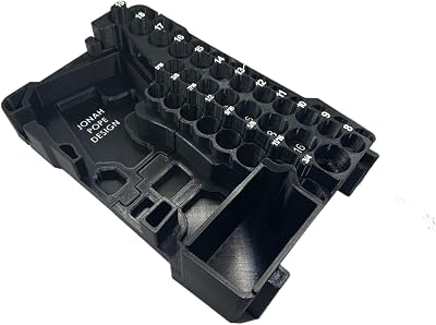 Generic Jonah Pope Design 3d Printed Insert designed for M12 Stubby 38 Impact and Packout Organizer Does Not Fit Boot Insert Only Black