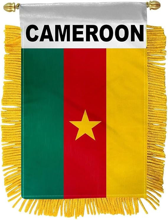 Cameroon Mini Banner Flag Great For Car & Home Window Mirror Hanging