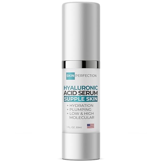 100% Pure Hyaluronic Acid Serum for Face, Hydrating Gel Serum, 1 fl oz