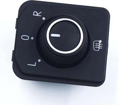 RuiWen VWMS028 Side Exterior Mirror Adjust Switch Door Mirror Control Knob Button Heat 3G0959565 Compatible with VW Arteon Caddy Golf Polo Taigo Taos T-Cross Crafter Teramont Tiguan Touran Transporter