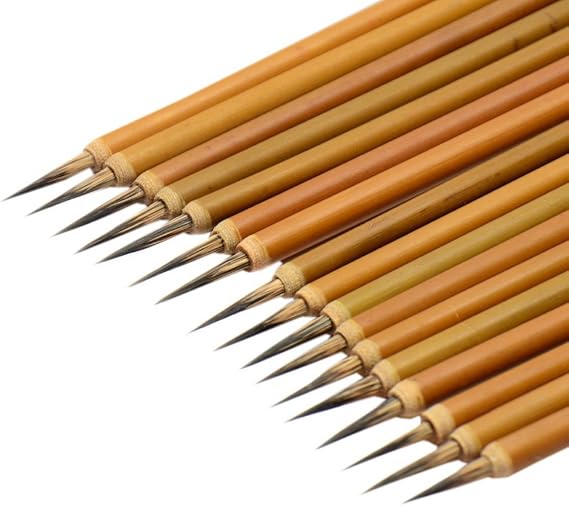 Chinese Painting Brushes Wholesale Extra Fine Line/Contour Brushes, 18 Pcs