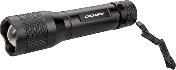 Cyclops 2000 Lumen Flashlight with COB Utility Light | IPX4 Weather Resistant Rechargeable Aluminum Housing Bright 15 Watt LED Flashlight with Magnetic Base | USB Cable Included