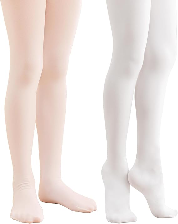 Phoeswan Ballet Tights for Toddler/Little/Big Kid/Women, 60D Ultra Soft Stretchy Dance Tights for Summer Ballet, Gymnastics
