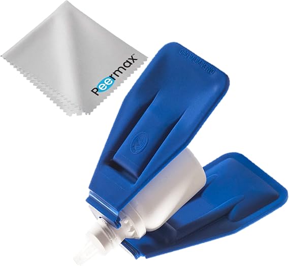 Eye-Drops Aid, AutoSqueeze Eye Drop Bottle Squeezer, Also Includes a Free Bonus Microfiber Cleaning Cloth, Works with Most Eye Drop Bottles,
