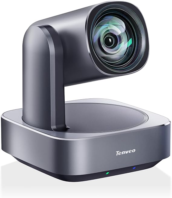 Tenveo 4K PTZ Camera AI Auto-Tracking 12X Optical Zoom USB3.0/HDMI/LAN/PoE Wide View Angle Works with Teams Zoom OBS Youtube for Video Conference Church Live Streaming Education