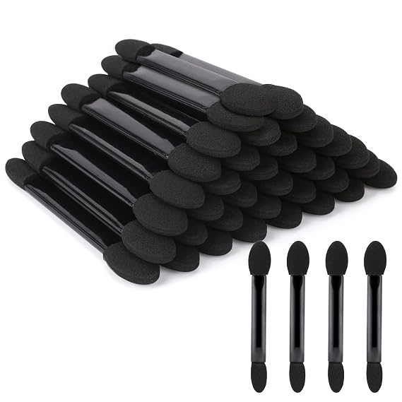 50 Pcs Disposable Double Head Eyeshadow Sponge Brushes Eyeshadow Applicators Dual Sides Eye Shadow Sponge Applicators Eyeshadow Brushes Makeup Applicator Cosmetic Tool