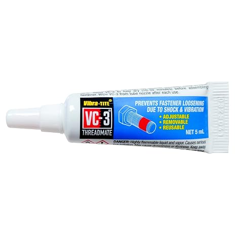 Vibra-TITE 213 VC-3 Threadmate Threadlocker,65 to 165 Degree F, 5mL Tube, Red