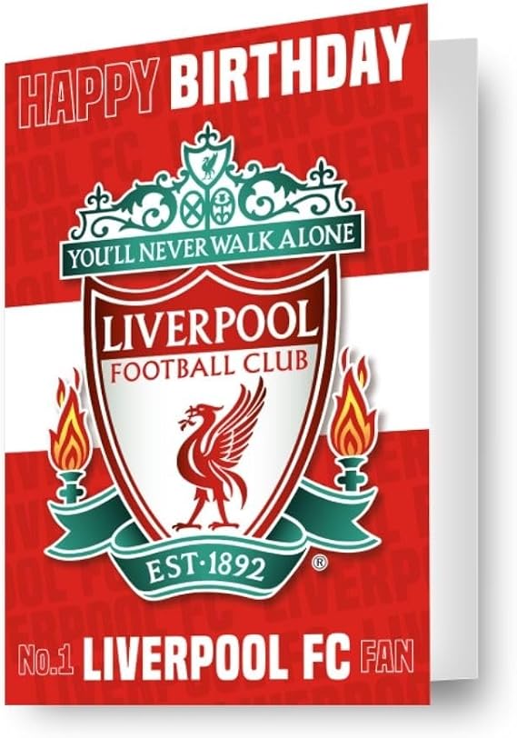 Liverpool FC Football Birthday Card 3D Effect Lenticular Grid A Fantastic Card For All Occasions
