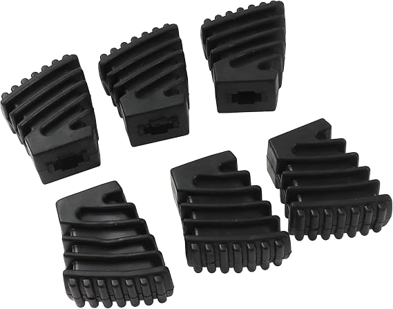 6Pcs Black Drum Rack Rubber Feet Compatible with Drum Hardware Cymbal Stand Rack Bracket Percussion (S)