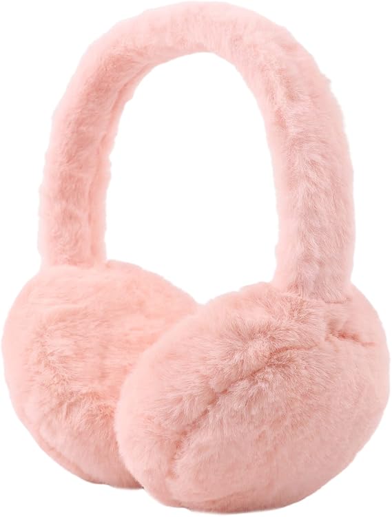 PESAAT Fluffy Ear Muff for Women Plush Earmuffs Kids Winter Earmuffs Girls Boys Cold Weather Ear Warmer