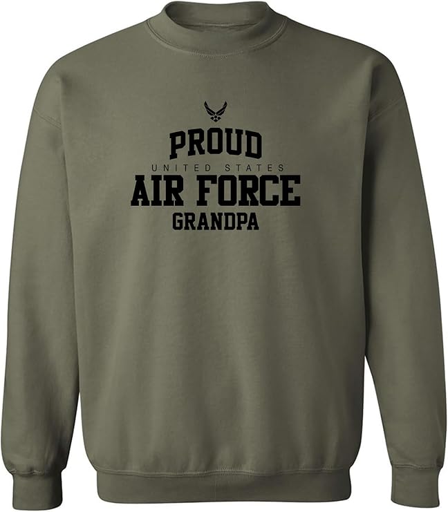 zerogravitee Proud United States Air Force GRANDPA Crewneck Sweatshirt