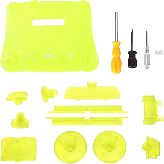 Game Console Replacement Case Retro ABS Sturdy Professional Replacement Shell (Green)