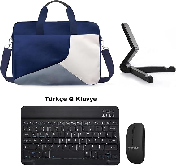 Microcase Huawei MatePad Pro 13.2 Tablet Çanta + Bluetooth Klavye + Mouse + Tablet Standı Siyah - AL4234