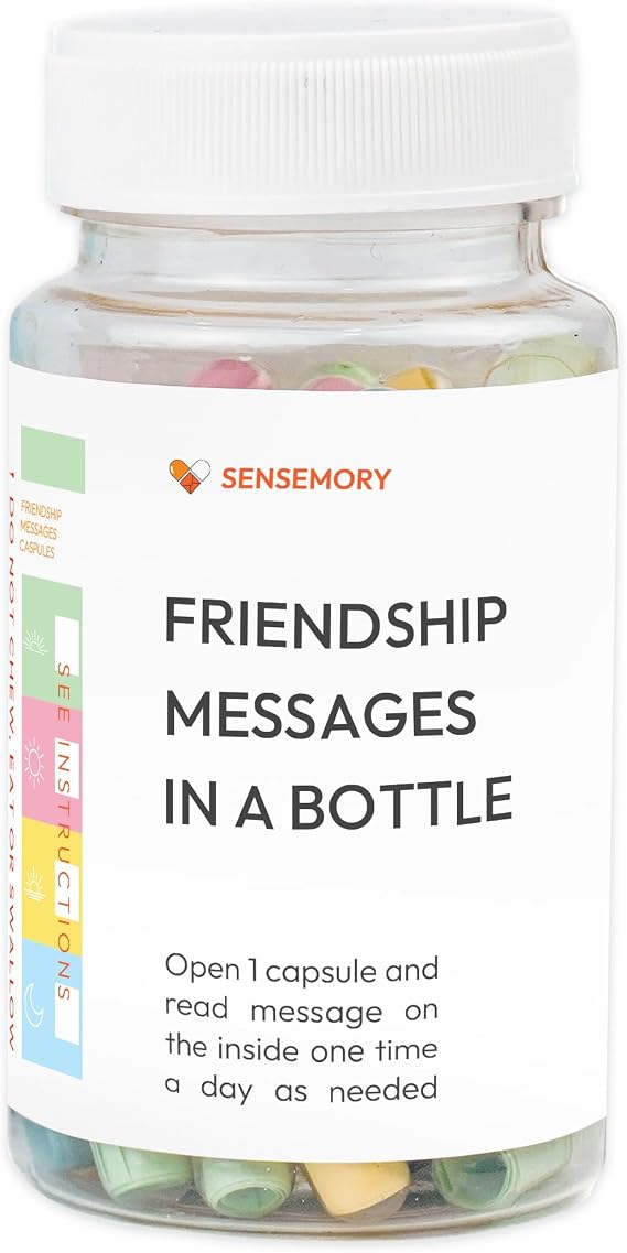 50 Friendship Capsule Messages in a Bottle for Women, BFF, Sister Gifts, Bestie, Sympathy Gifts, Long Distance Friendship Gifts, Appreciation Gifts for Friends, 2025 Graduation Gifts for Her