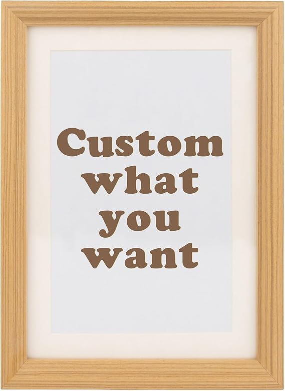 Aspire Wood Classic Picture Frames with Custom Poster, Tabletop and Wall Retro Photo Frames, Collage Room Decor-9.5X13In