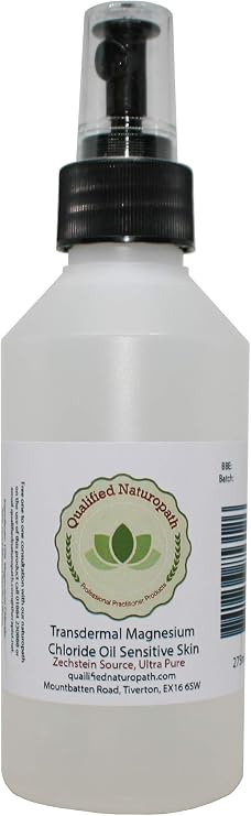 Magnesium Oil Spray 275ml (Sensitive Skin) - Pure Transdermal Magnesium Chloride Oil - Zechstein Sourced