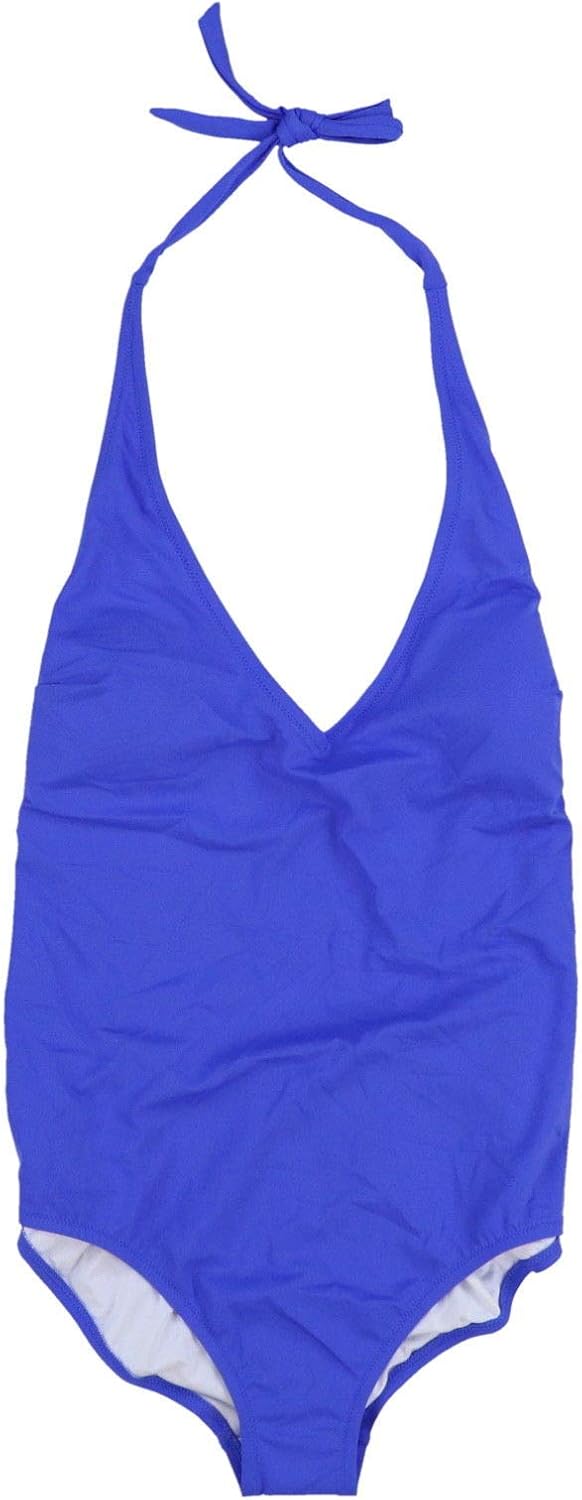Victoria's Secret Pink Swim One Piece Halter Swimsuit L, Blue